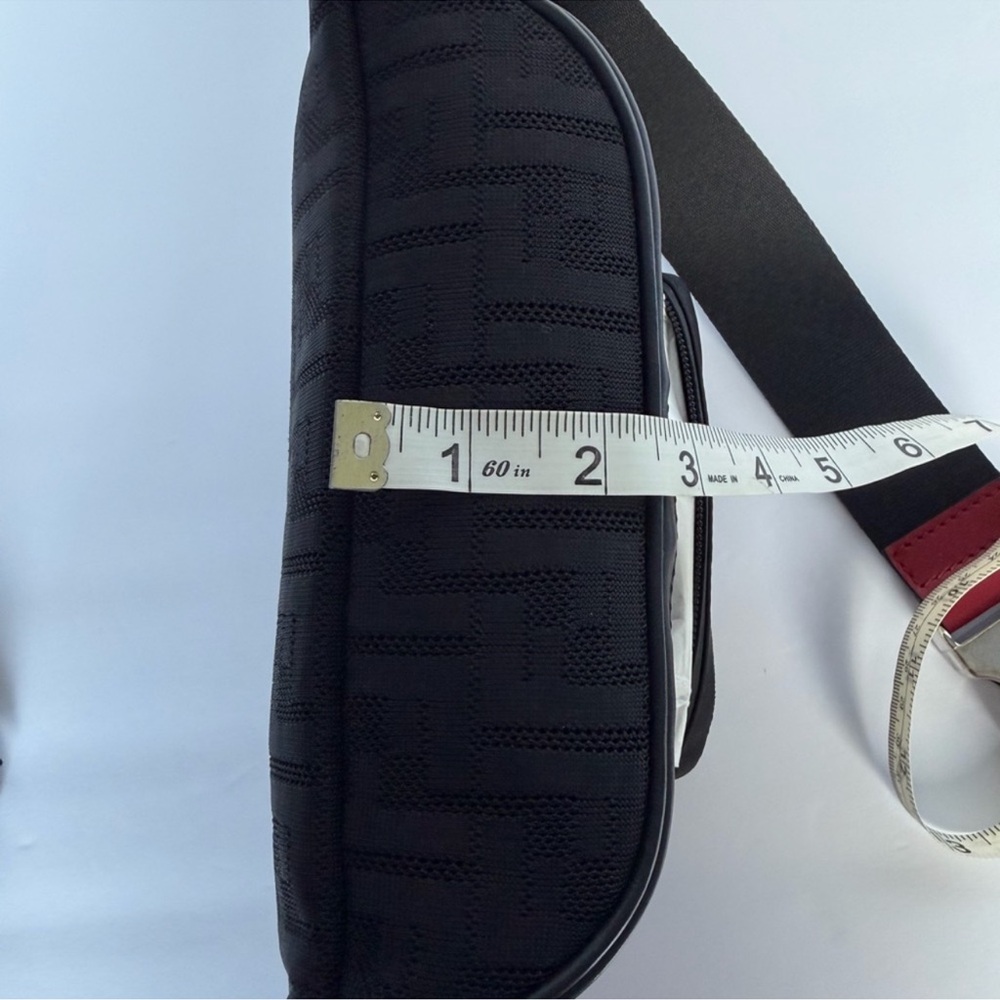 Fendi Black Belt Bag with Red Accent - Picture 6 of 15
